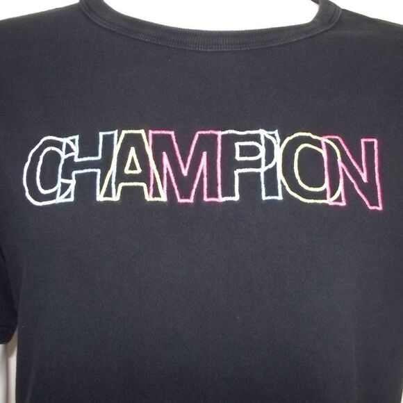 CHAMPION Crop Top/Tshirt, M, Multicolor LOGO, Reverse Weave, Short sleev… - Picture 2 of 10